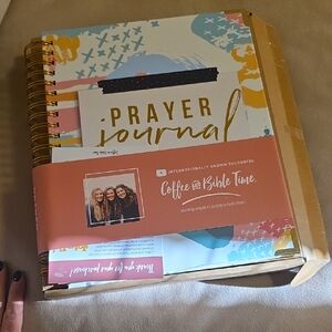 Colorful Prayer Journal with Gold Spiral by